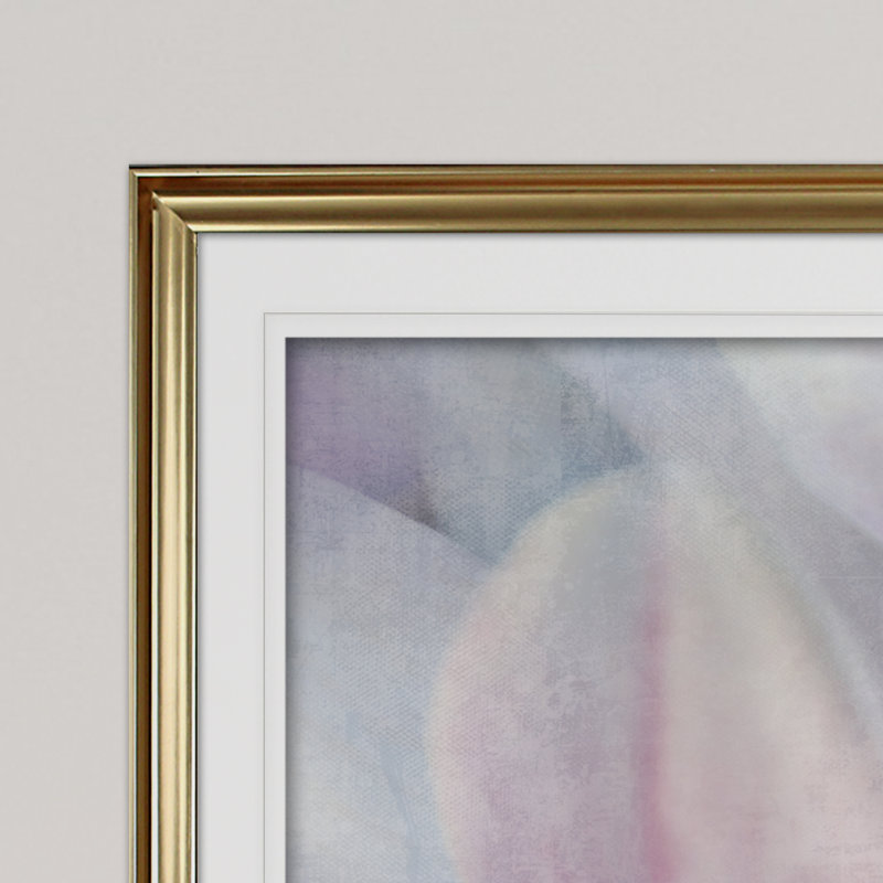 « magnolia melody ii », reproduction de peinture à l’acrylique encadrée, Or, H 24 po x l 32 po x P 1,5 po
