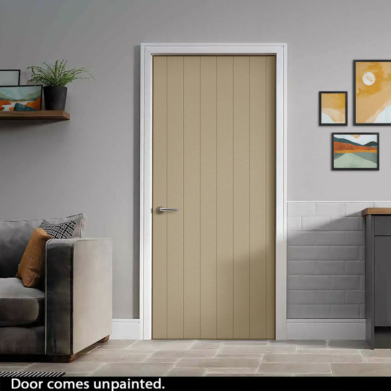Porte standard peinte en bois manufacturé, Sans finition, H 80 po x l 30 po