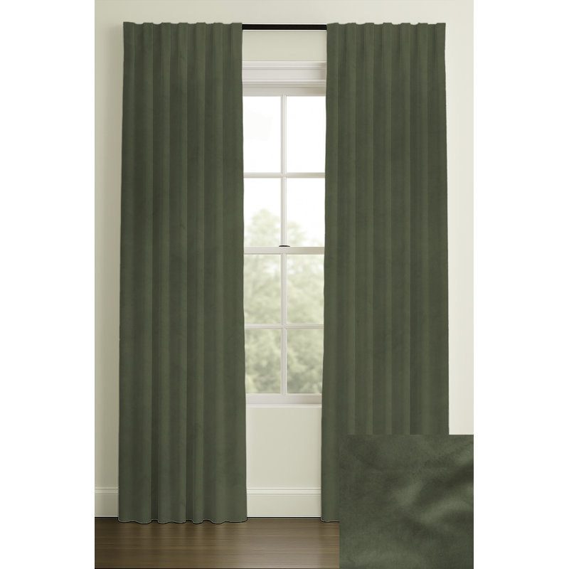 Room Darkening Westcliffe Basil, Double, 50" W x 120" L, Rod Pocket