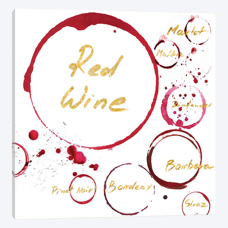 «Red Wine» par Pi Studio - impression sur toile tendue, H 37 po x l 37 po x P 1,5 po, Pas de tapis, Toile tendue