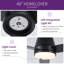 Ventilateur de plafond encastré moderne Homelover 48 po avec éclairage, profil bas, 6 vitesses, moteur CC silencieux et réversible-93866033