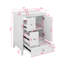 Meuble-lavabo 24 po avec lavabo encastré en céramique, armoire de rangement multifonctionnelle avec trois tiroirs et tablette réglable, panneau de fibres à densité moyenne et bois d'hévéa-114243695