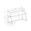 Structure de bureau d'ordinateur moderne, l 48 po, stratifié brun et métal noir, tablettes de rangement pour table contemporaine avec détails en métal-997318285
