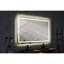 Miroir de salle de bain 60 po x 36 po à DEL, verre protégé contre le brouillard, 3 températures de couleur, gradation continue, fixation murale, miroir extra ordinaire en aluminium 60 po de 36 po avec qualité, réglages, coiffeuse,