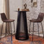 43.5’’ H Modern Round Bar Table, Solid Wood Base Bar Table For Dining Room-1676488369