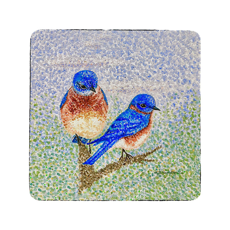 Deux sous-verres deux oiseaux