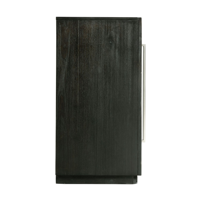 66'' Dark Gray Wood Grain Sideboard with Chrome Pulls