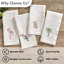 Ensemble de 4 serviettes blanches brodées