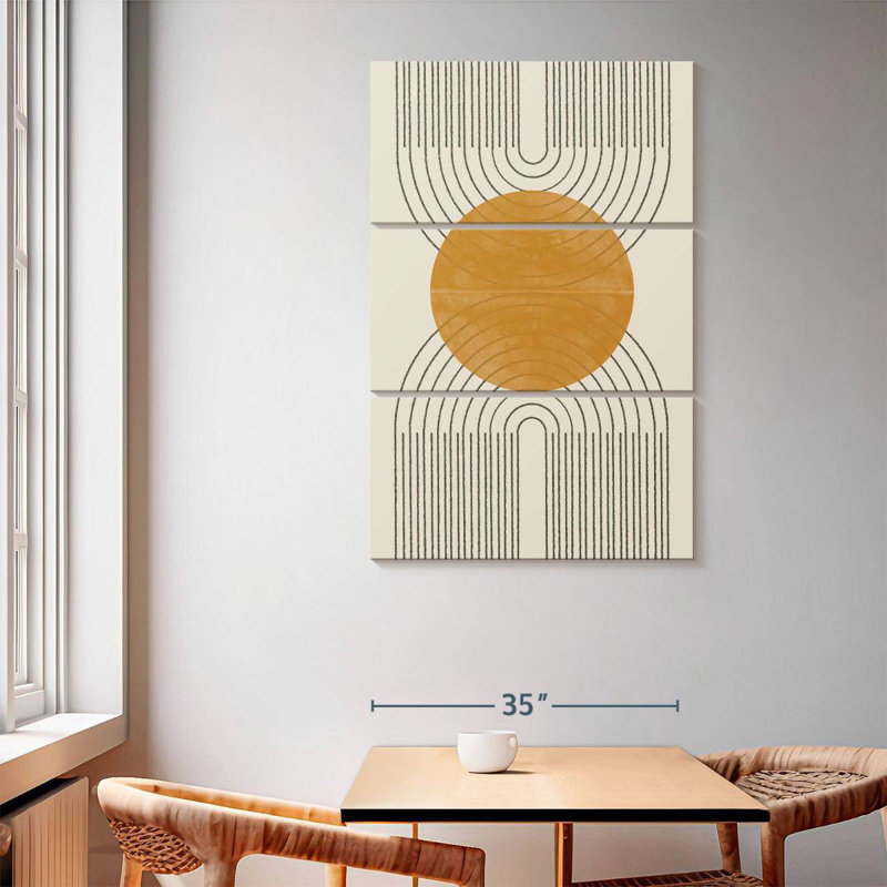 Avery Minimal Line Arch Gold Sun, 65" H x 42" W