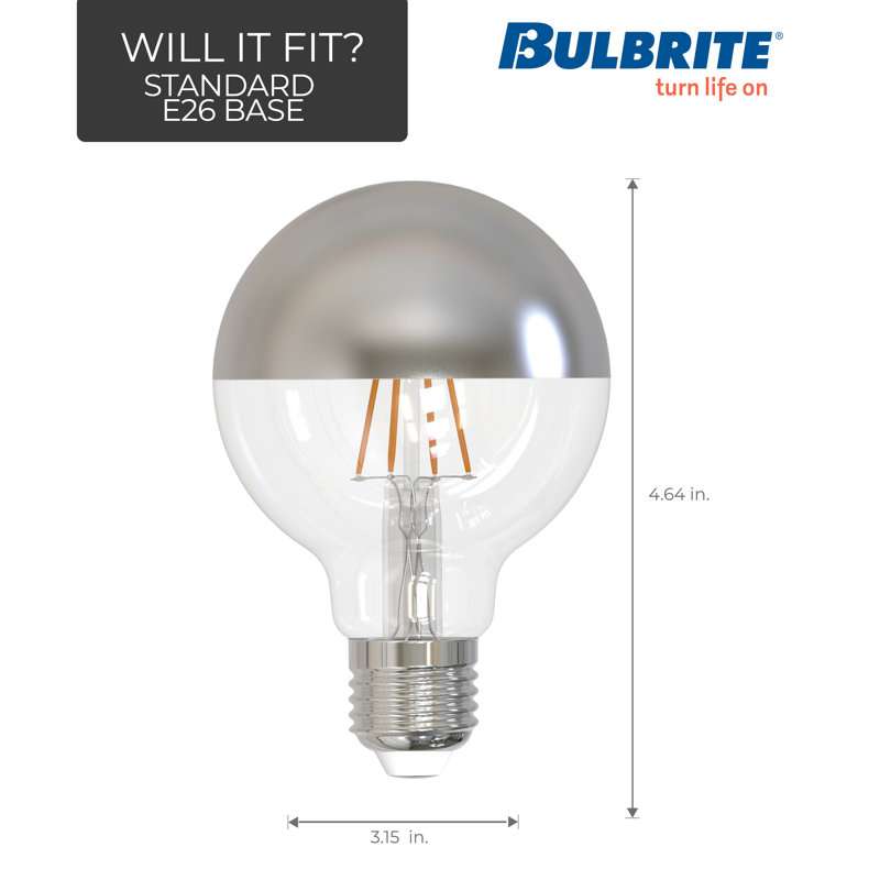 5 W (équivalent à 40 W), ampoule à DEL G25 à intensité variable, (E2600K) / culot moyen (standard)