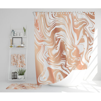 Neldean Polyester Shower Curtain Set