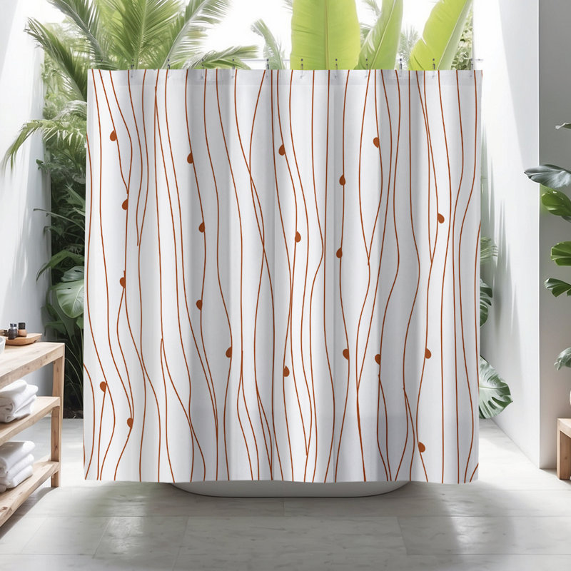 Rideau de douche Coco, Orange brûlé