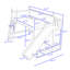 Lit mezzanine avec tablettes de rangement, garde-robe et glissade-750361802-750361800