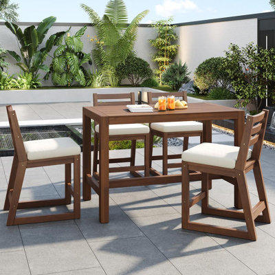 5-Piece Rustic Patio Bar Set