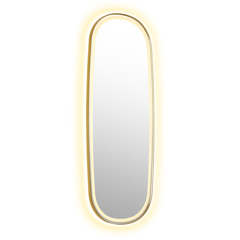 Cellini 26"x65" Rectangular Anti-Fog Dimmable Modern Bathroom/Dressing LED Lighted Wall Mirror in Aluminum Framed