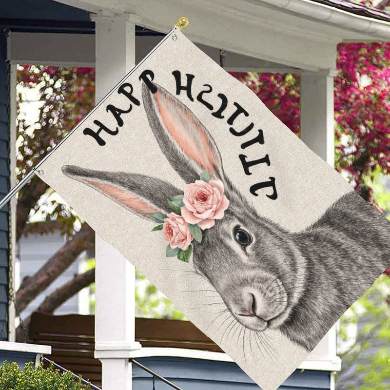 Drapeau de Pâques floral lapin, 70 x 47, pour la décoration intérieure