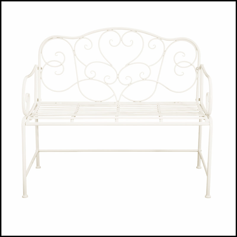 Banc de jardin extérieur Sunnydaze avec structure en fer durable et sièges spacieux pour deux, parfait pour un confort et un style durables