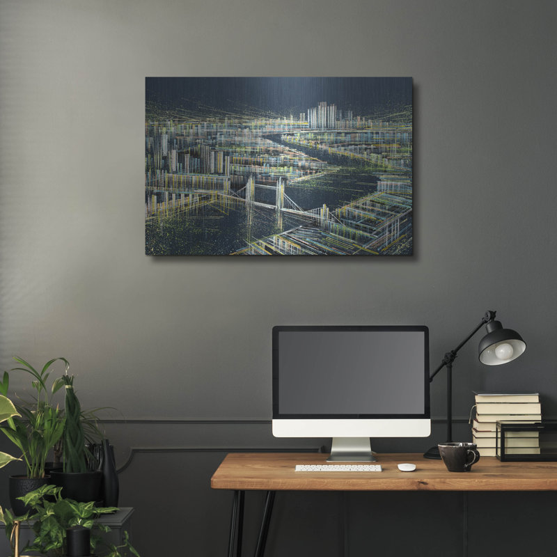 «London At Midnight» par Marc Todd, H 24 po x l 36 po