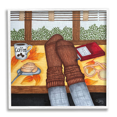 " Resting Feet Autumn Cozy Coffee " by Ale Saiz Studio
