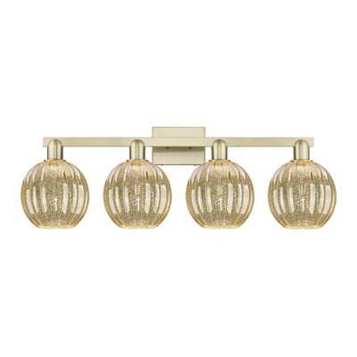 Eldon - 4 Light 36" Globe Shade Bath Vanity Light