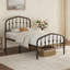 Metal Bed with Arched Headboard and Footboard-903604193-932308567