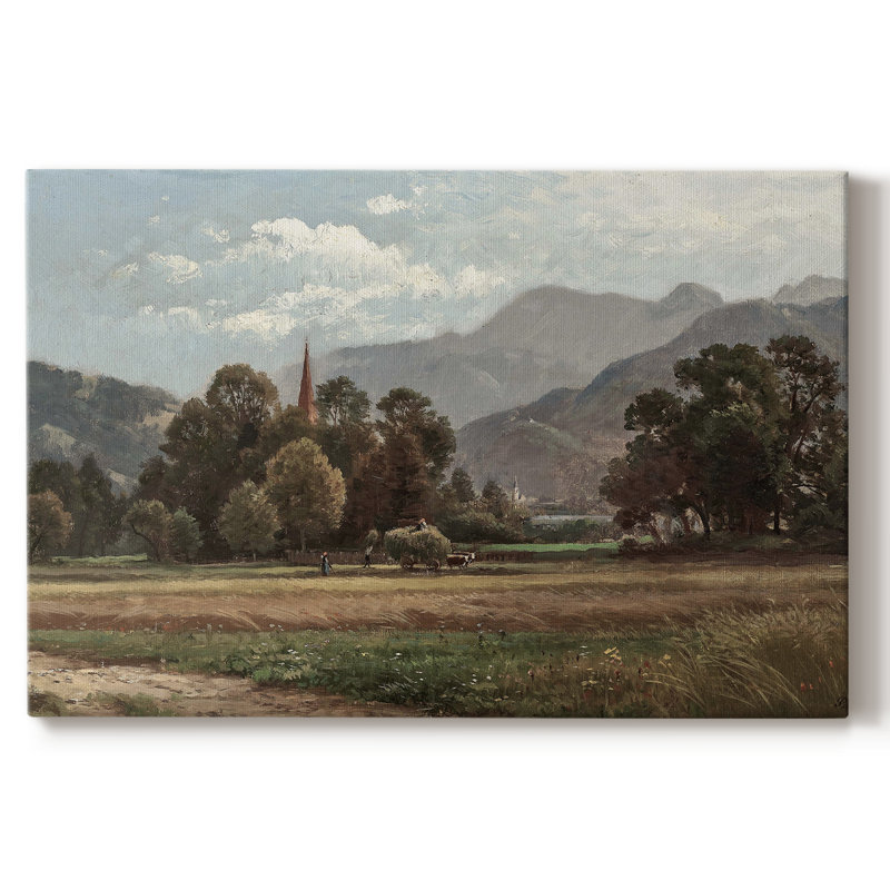 Paysage rétro - DCCCL III, H 19 po x l 28 po x P 1,5 po, Toile tendue