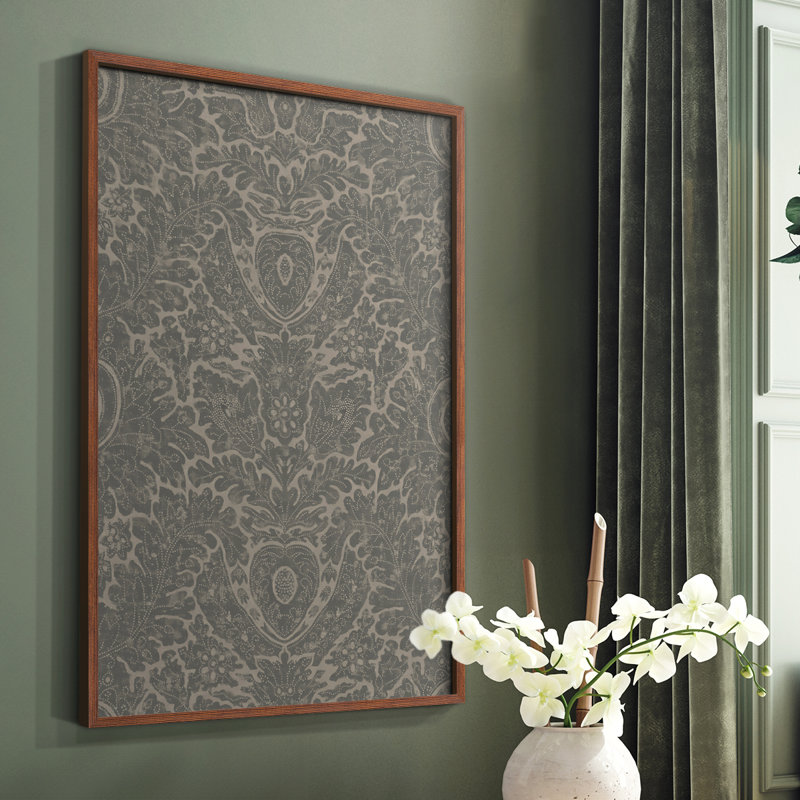 «Vintage Abstract Print LV III» sur, H 10 po x l 8 po, Noyer