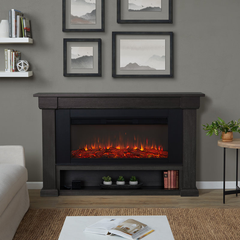Foyer électrique 66 "Bristow par Real Flame, Bois patiné, Standard