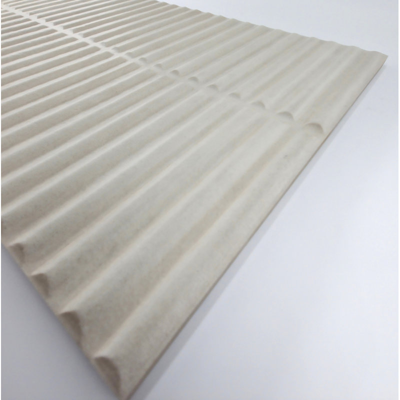 Stripes 12x24 Fluted 3D Porcelain Wall Tile – Ribbed Textured Modern Tile, White Matte