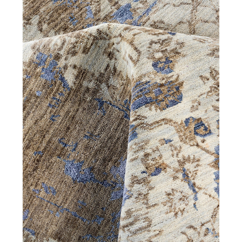 Overdyed One-of-a-Kind 9' 1" X 12' 3" Hand Knotted Area Rug