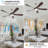 52 Inch Ceiling Fan with Light and Remote Control, 6-Speed Quiet Reversible Motor, 3 Color Temperature