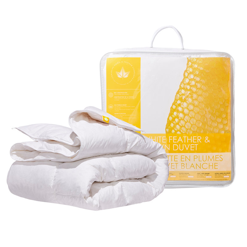 White Feather And Down Duvet - Summer Weight, Queen