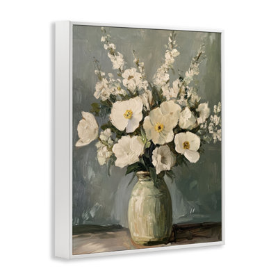 Traditional Floral Bouquet Framed Giclee, design by Petal Prints Design