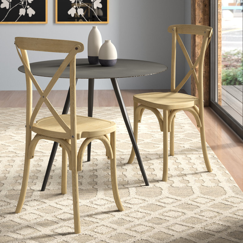 Chaise d'appoint en bois massif rustique