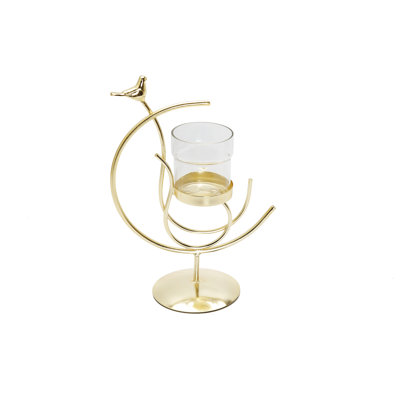 10.75'' H Glass Tabletop Tealight Holder