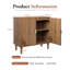 Buffet 31,3 "en bois avec tablette réglable