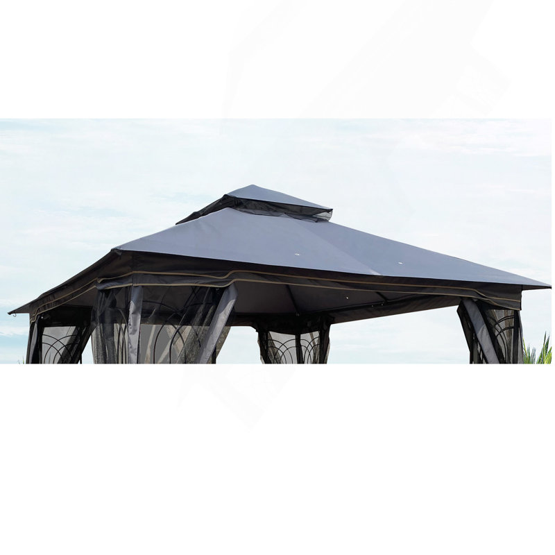 Toile de remplacement pour pavillon de jardin à toit double 10 x 10 pi, pavillon non inclus (cadre non inclus)