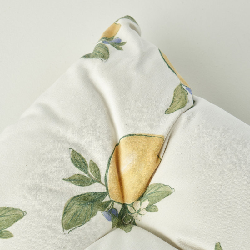 Lemoncello Chair Cushion, Yellow Floral