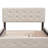 Queen Bed Frame With 2 Drawers And 1 Twin Trundle, Linen Upholstered Platform Bed With Button Tufted Headboard And Wood Slats Support, No Box Spring Needed,beige