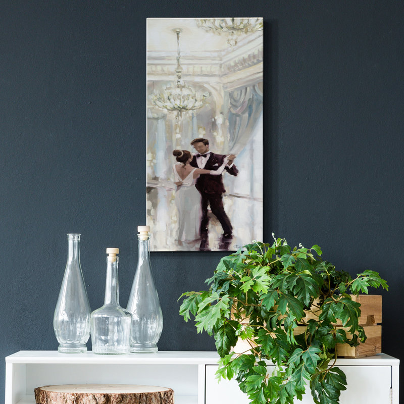 Ballroom Dancing - peinture sur toile tendue, H 16 po x l 8 po x P 1 po