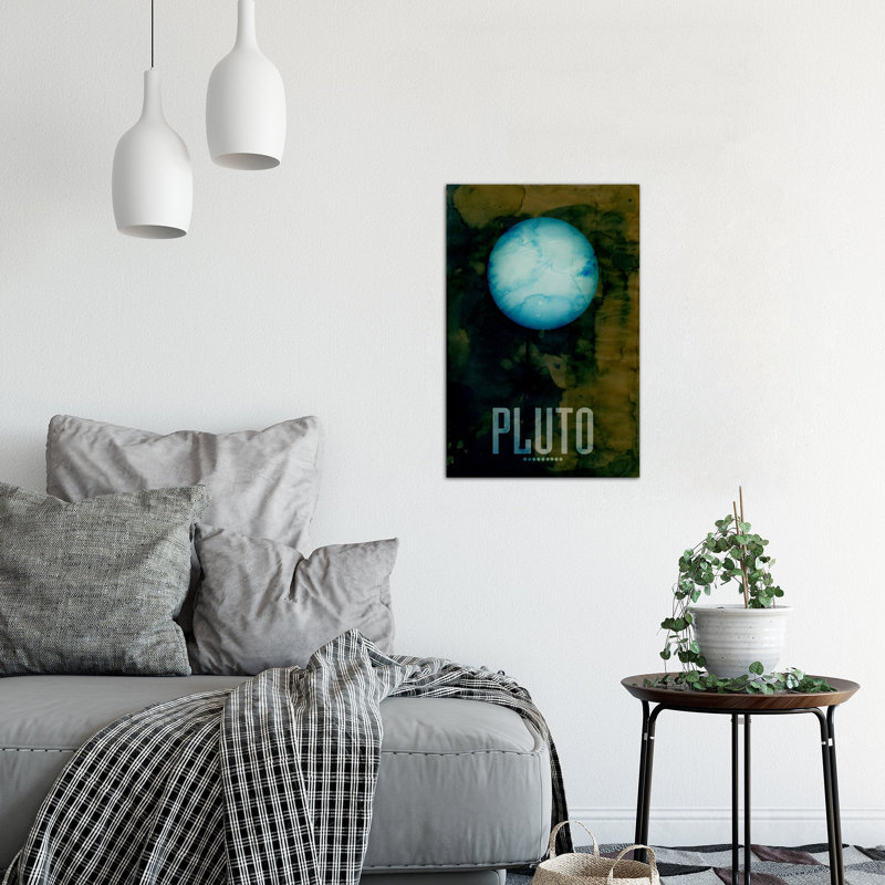 «The Planet Pluto», impression sur toile non encadrée, H 61 po x l 41 po x P 1,5 po, Pas de tapis, Toile tendue