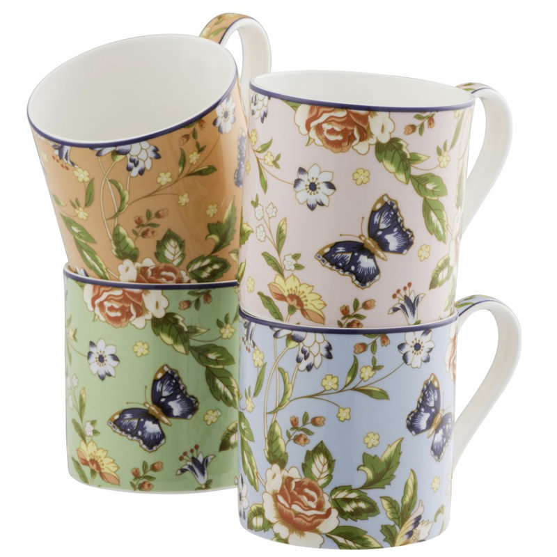 Cottage Garden Bone China Coffee Mug