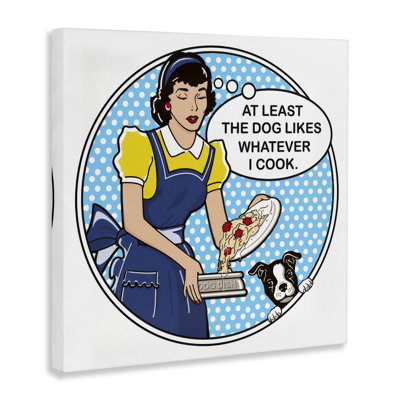 Funny Vintage Dog Phrase Canvas Wall Art by Dog Is Good