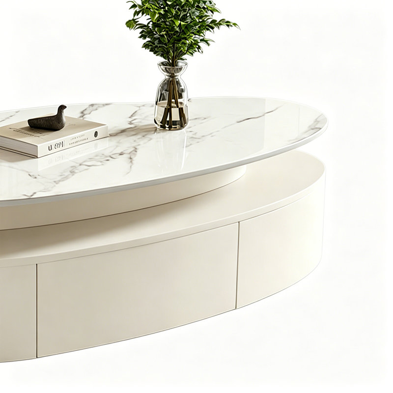 Stanley, 13.18" H x 39.37" L x 19.68" W, White/Gray/White, Marble
