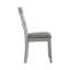 Ensemble de 2 chaises de salle à manger avec coussin de siège rembourré gris deux tons, gris perle