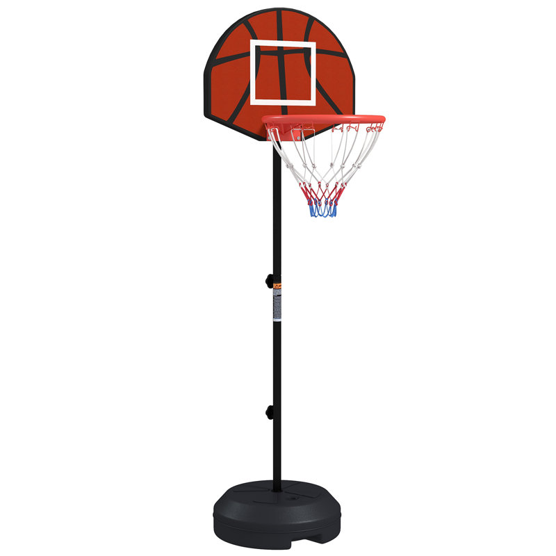 3-5ft Basketball Hoop Stand with Dartboard, Darts and 15" Backboard