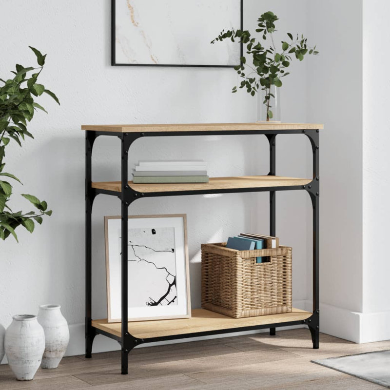Console Table, 75cm H x 75cm W x 29cm D, Sonoma Oak