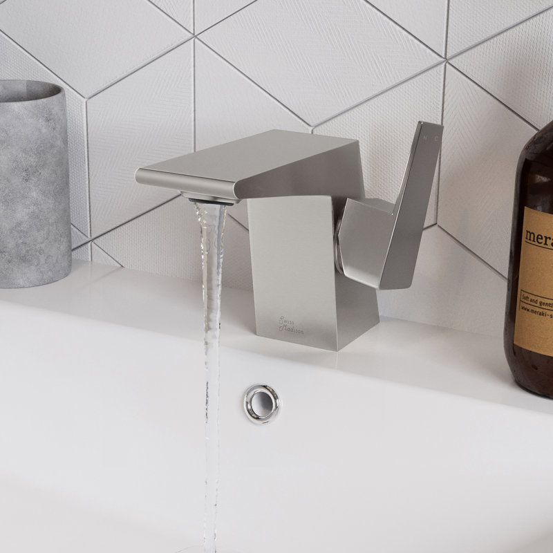 Carre Single Hole, Single-Handle, Bathroom Faucet, Brushed Nickel