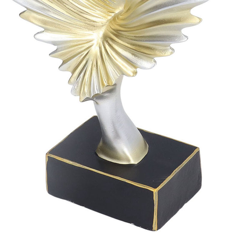 Nordic Wing Statue Sculpture en résine ornements salon moderne décoration bureau abstrait artisanat champagne or, Doré