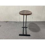 C-Shaped Side Table, C Table End Table for Sofa and Bedside, Couch Side Tables, Wood C-Shaped End Table with Metal Frame Slide for Bedroom Living Room